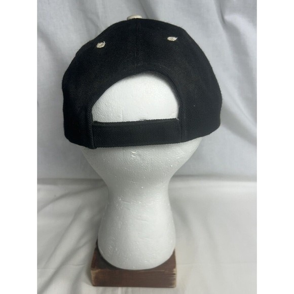 Vintage Nike Adjustable Strapback Black Embroidered Swoosh Baseball Cap Hat - Picture 3 of 5
